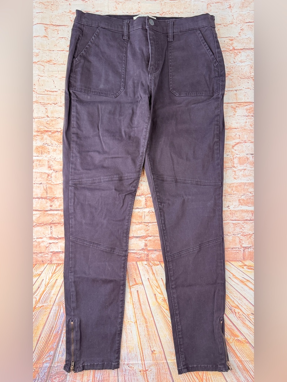 Mudd Deep Plum Utility Skinny Jeans with Flex Stretch